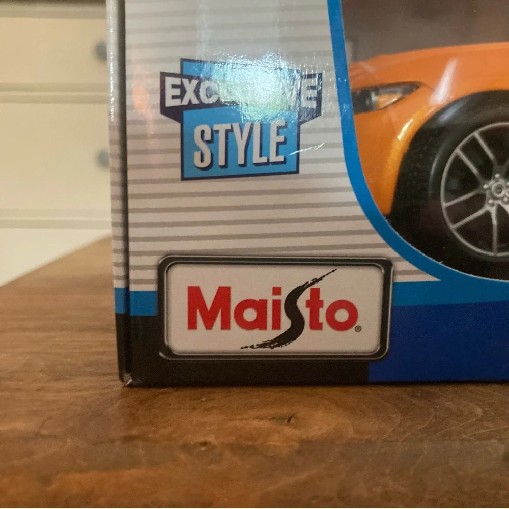 Orange 2015 Ford Mustang GT Toy Car - Picture 2 of 7